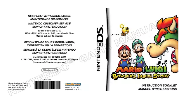 manual for Mario & Luigi - Bowser's Inside Story